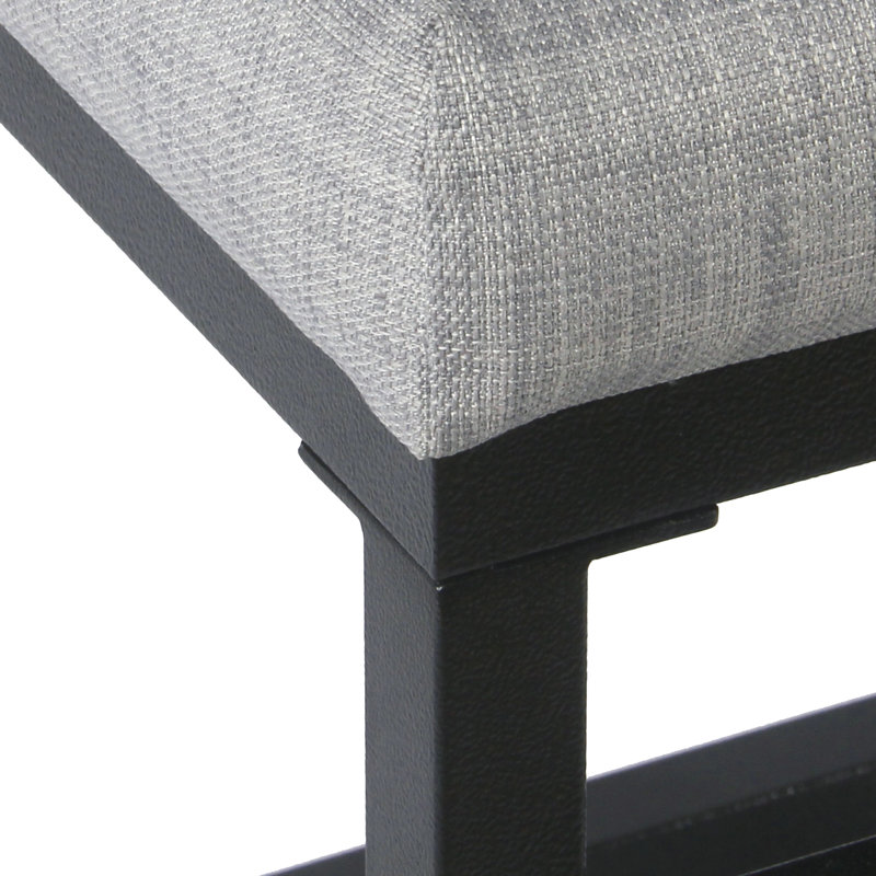 Junad Upholstered Counter Stool, Light Gray