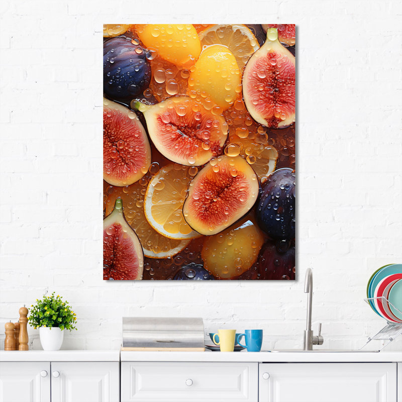 «Fruit Sunkissed Fig I» sur toile, H 20 po x l 12 po x P 1 po