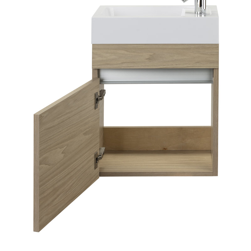 Ensemble de meuble-lavabo mural simple 18 po, Première lueur