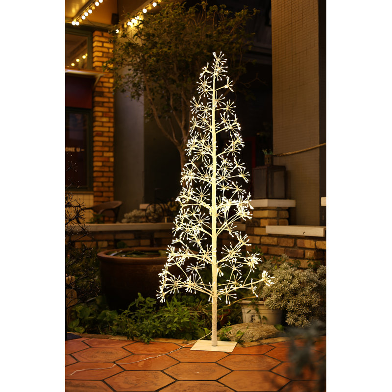 Guirlande de fleurs en PVC, Blanc, 71"