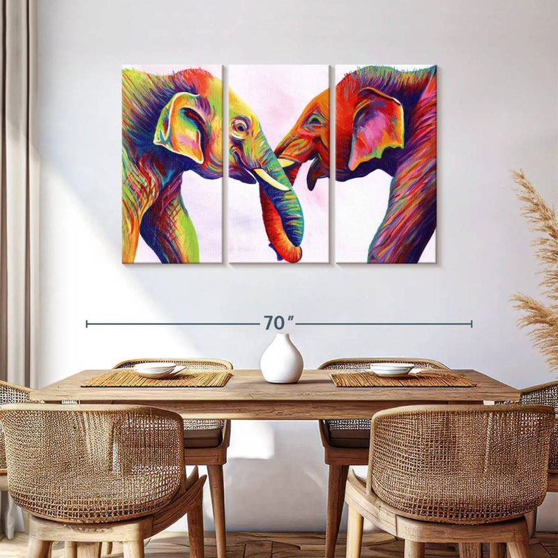 Elephant Calves, 36" H x 57" W