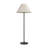 Modern 38" Black Marble And Iron Torchiere Table Lamp