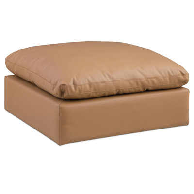 Hirrah 40" Wide Vegan Leather Rectangle Standard Ottoman
