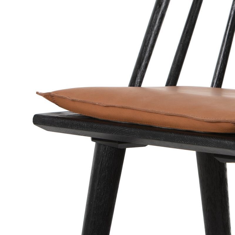 Daltrey Solid Wood Counter & Bar Stool, Brown/Black, Counter Stool (24” Seat Height)