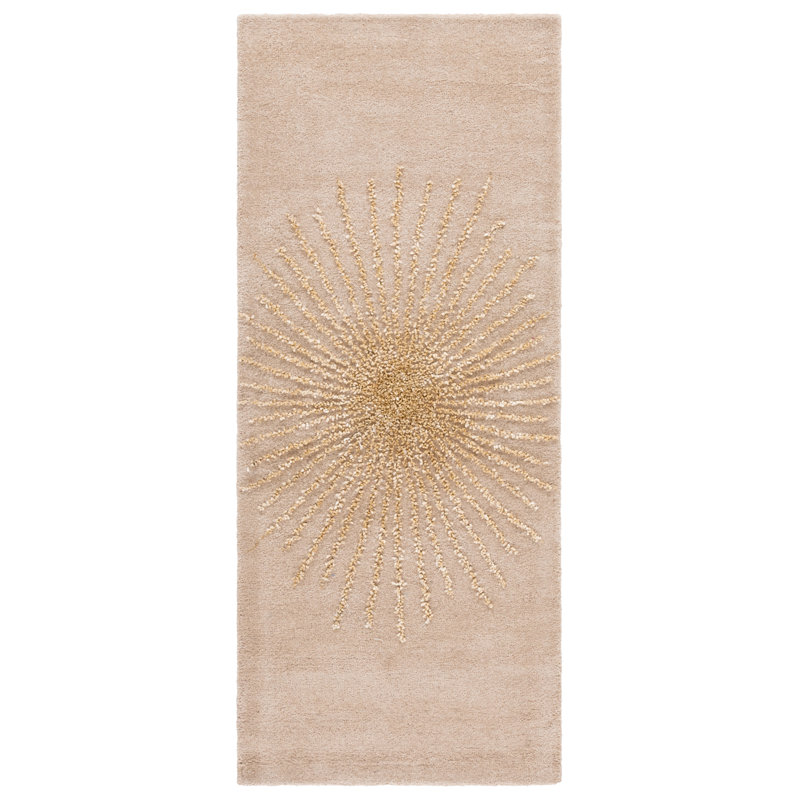 Amier Hand Tufted Wool, Viscose, And Cotton With Latex Abstract Rug, Runner 2'6" x 6'
