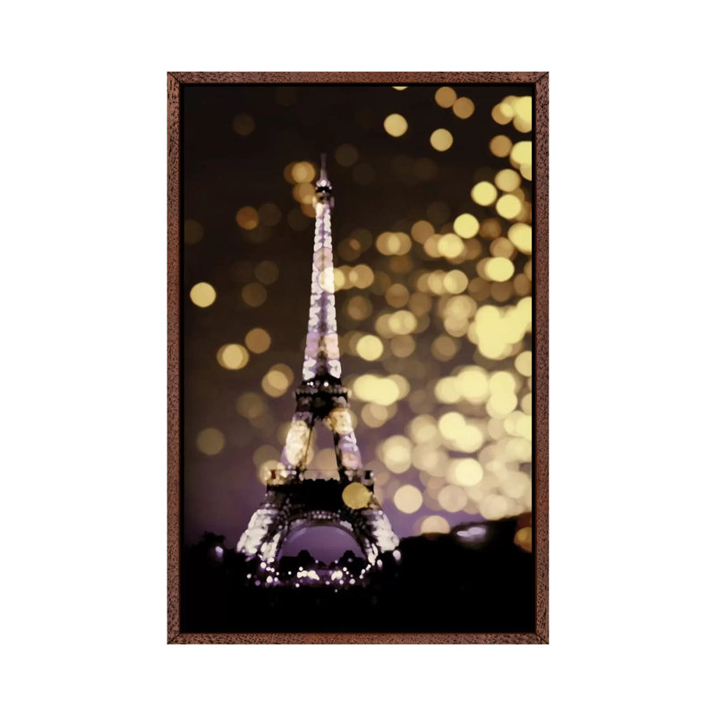 Icon-Paris by Kate Carrigan - Print on Canvas, Classic Brown Wood Framed Canvas, 152.5 cm H x 101.5 cm W