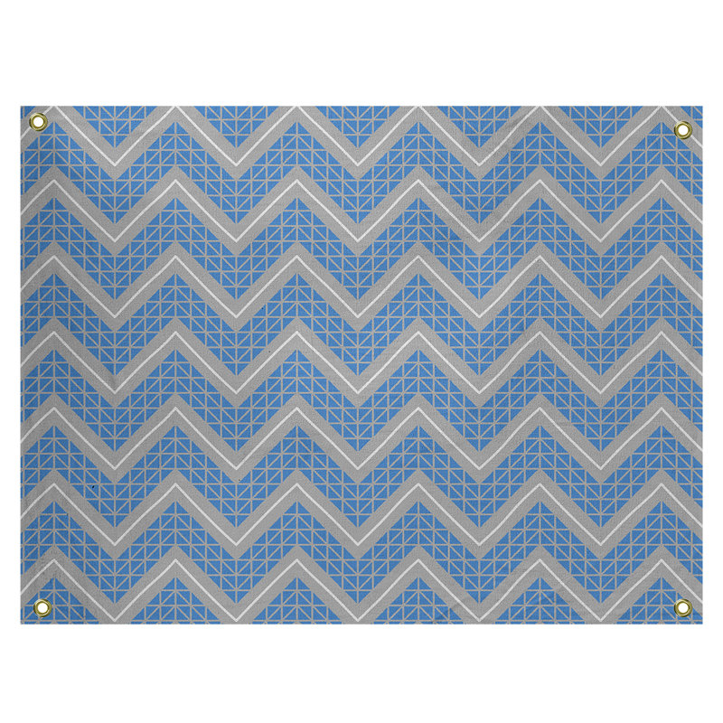 Tapisserie Stephenie, H 50 po x l 59 po, Gris / Bleu