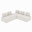 Fauteuil modulaire en sherpa avec assise profonde
