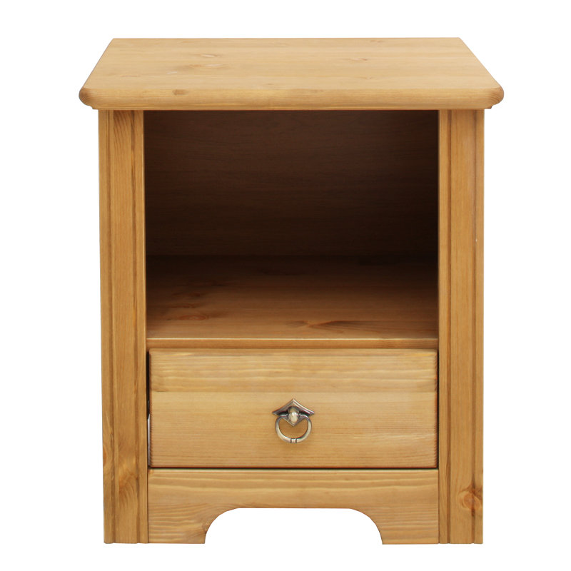 Fitzgerald 45cm W Solid Wood Bedside Table, Oiled
