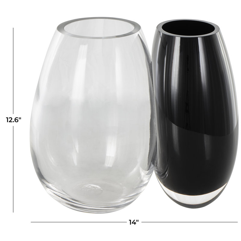 Aeson Recycled Glass Table Vase, 12.60" H x 14" W x 8.70" D