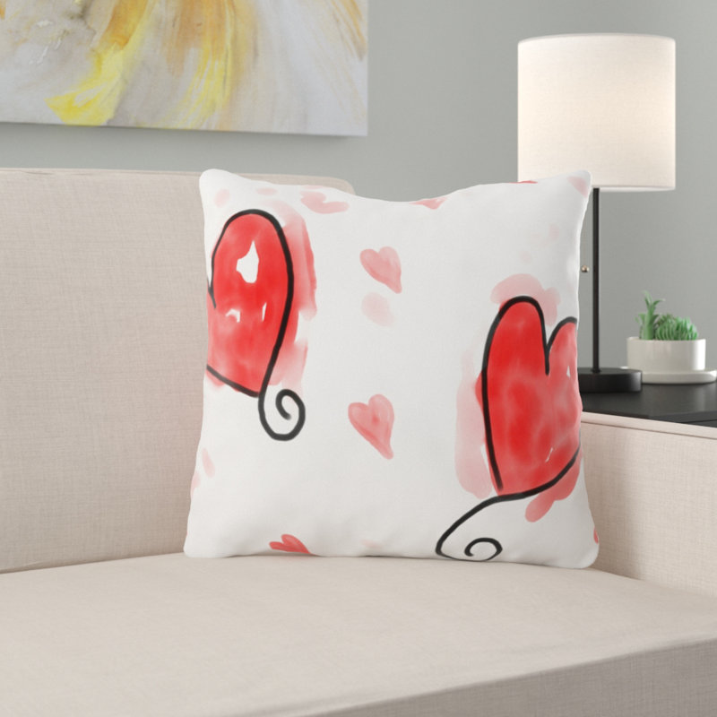 Coussin de hearts Yepez, Microsuède, Intérieur