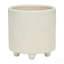 Jardinières texturées S / 2 6/8 po, blanc brillant-1958586841