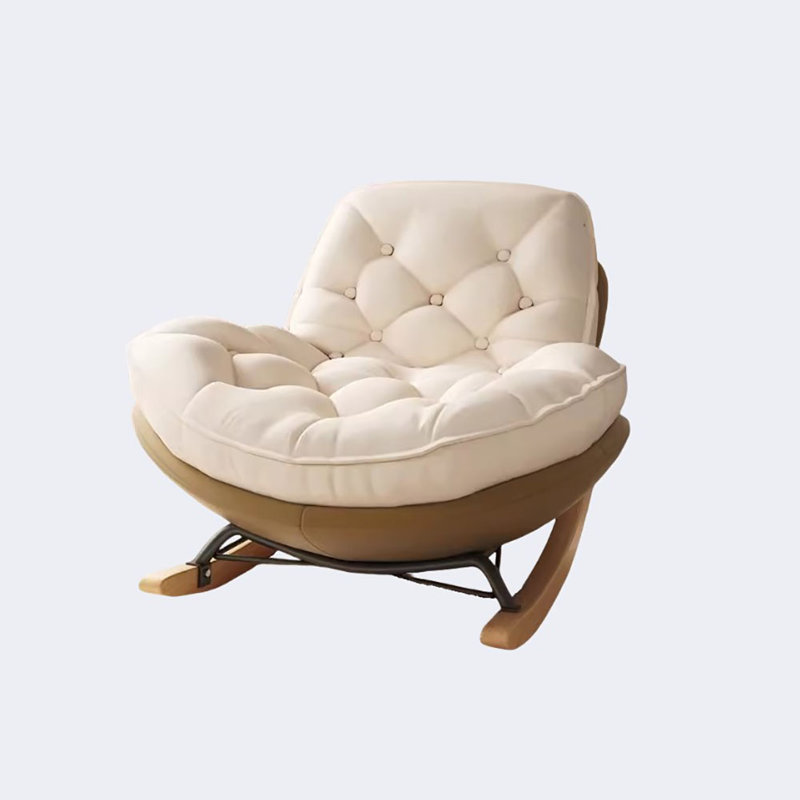 Chaise berçante élégante, romantique et élégante, Jaune