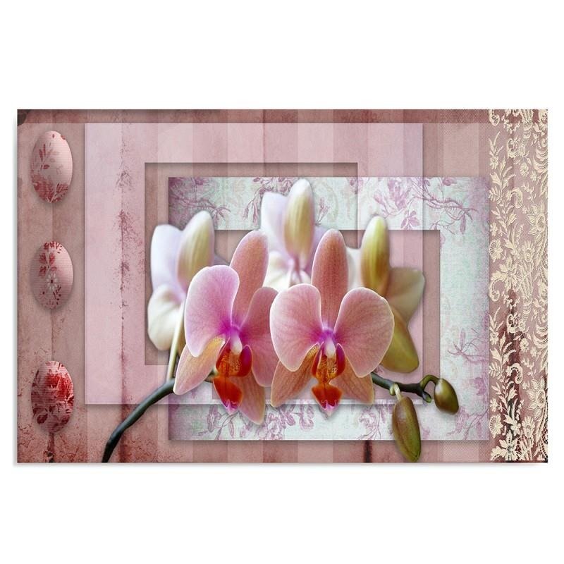 Leinwandbild Rosa Orchidee