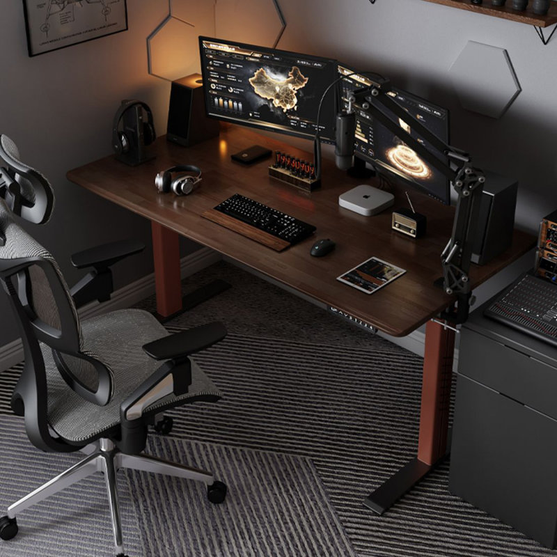 Bureau rectangulaire à hauteur réglable électrique, H 27,56 po x l 70,87 po x P 31,5 po