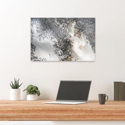 Neutral Tones - Delicate Abstract Contemporary Wall Art by Petra Meikle De - Wrapped Canvas Print