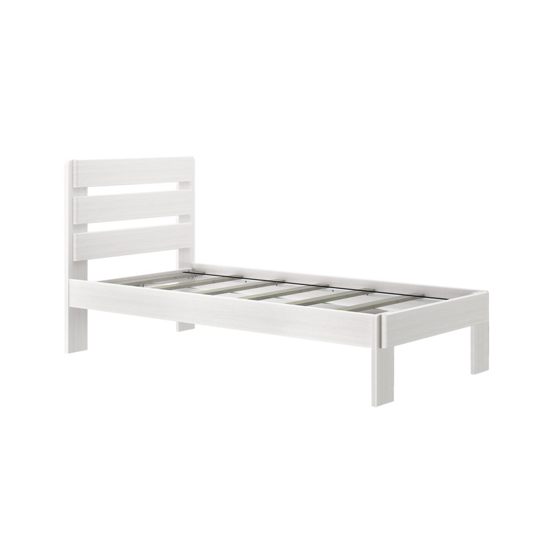  Cyprian Kids Solid Wood Platform Bed, Twin, White Wash