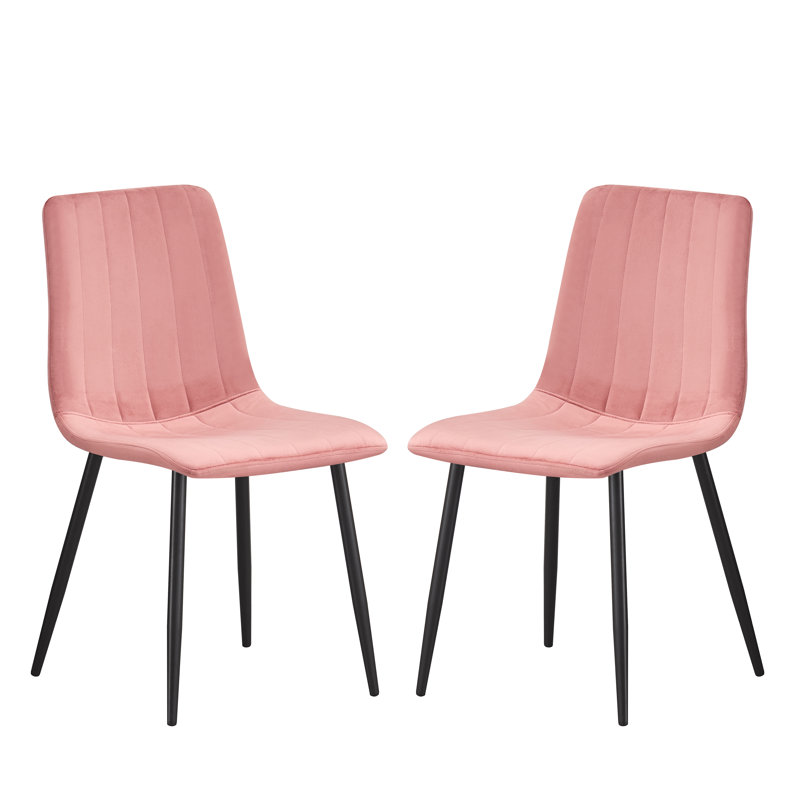 Ashlee Upholstered Dining Chair, Pink