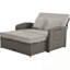 Chaise longue double en osier PE avec coussin moelleux-915311385