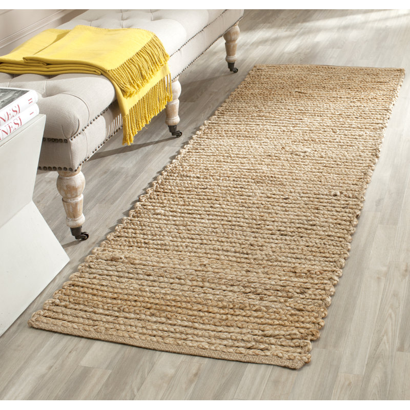 Doleman Cape Cod Hand Woven Jute Solid Color Rug, Runner 2'3" x 6'