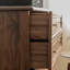 Commode d'appoint style rétro en noyer noir