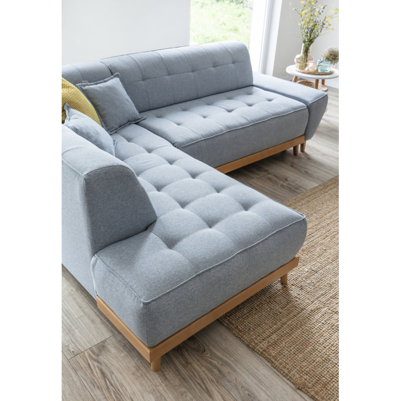 Dazzling Daisy Corner Sofa Bed, Light Blue, Left Hand Facing