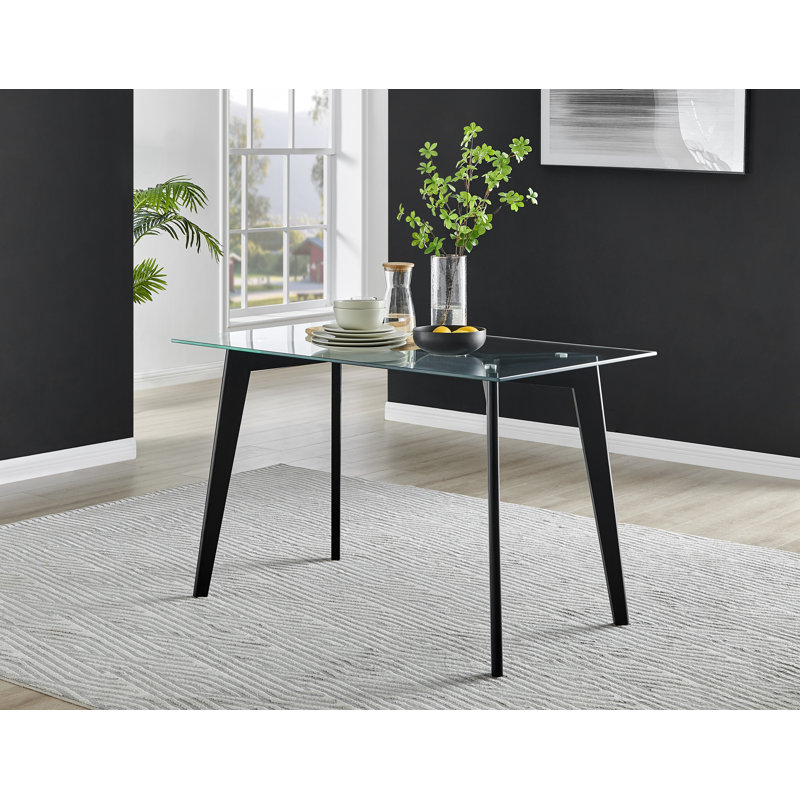 4 - Person Dining Set, Black, Grey/Black