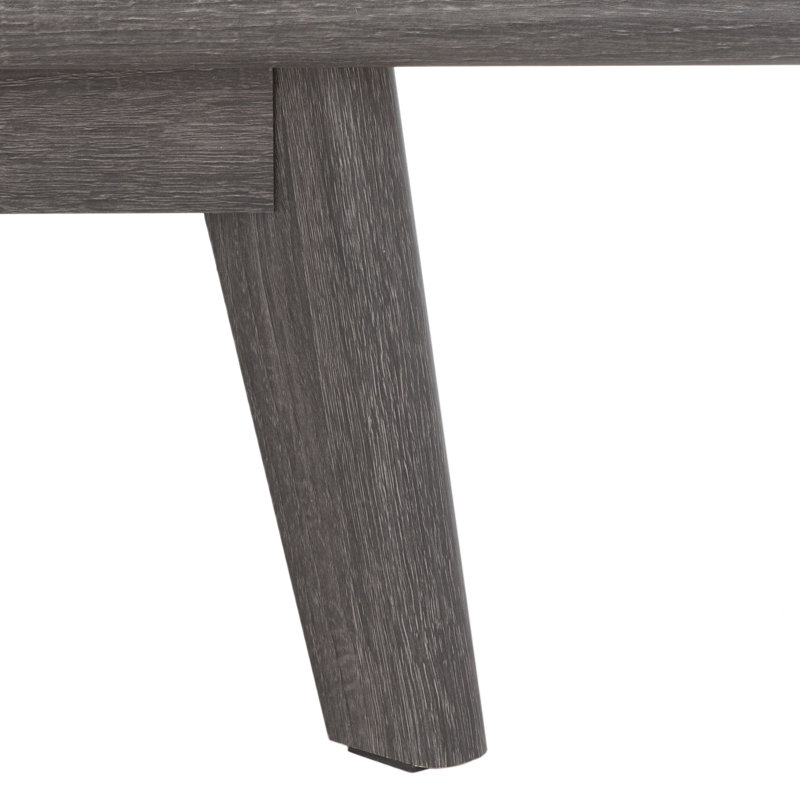 Table basse avec rangement Jernej, Noir vieilli