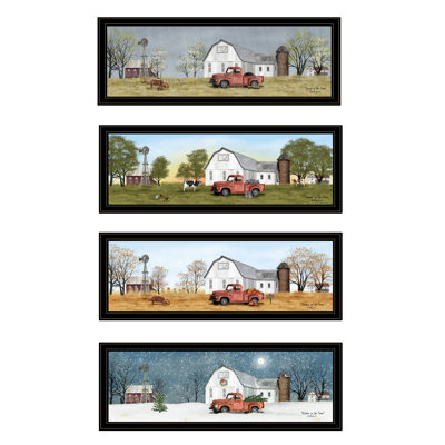 Four Seasons Collection Vignette Framed Wall Art for Home Wall Décor by Billy Jacobs