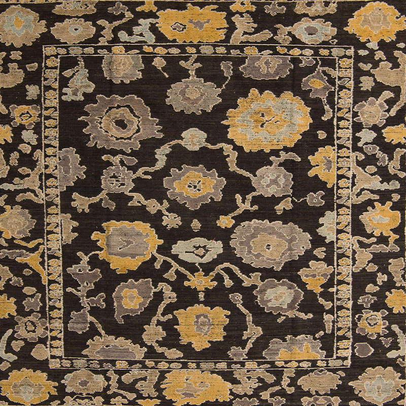 Tapis abstrait moderne 5116, Carré 4 pi