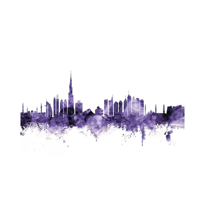 Dubai, UAE Skyline by Michael Tompsett - Wrapped Canvas Gallery-Wrapped Canvas Giclée, 30.48 cm H x 45.72 cm W