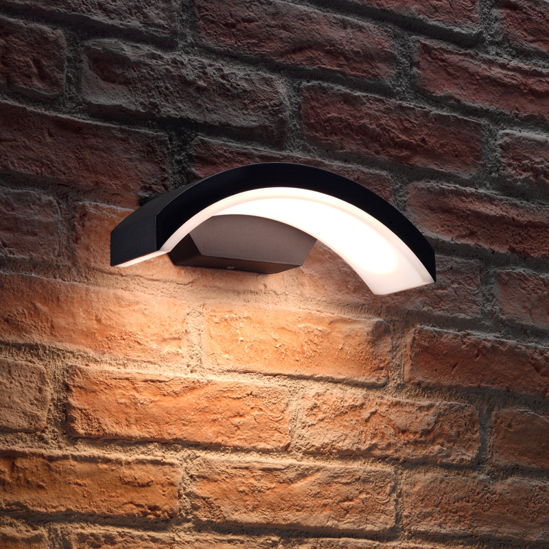 Willacy Black 12.8cm H Integrated LED Outdoor Sconce