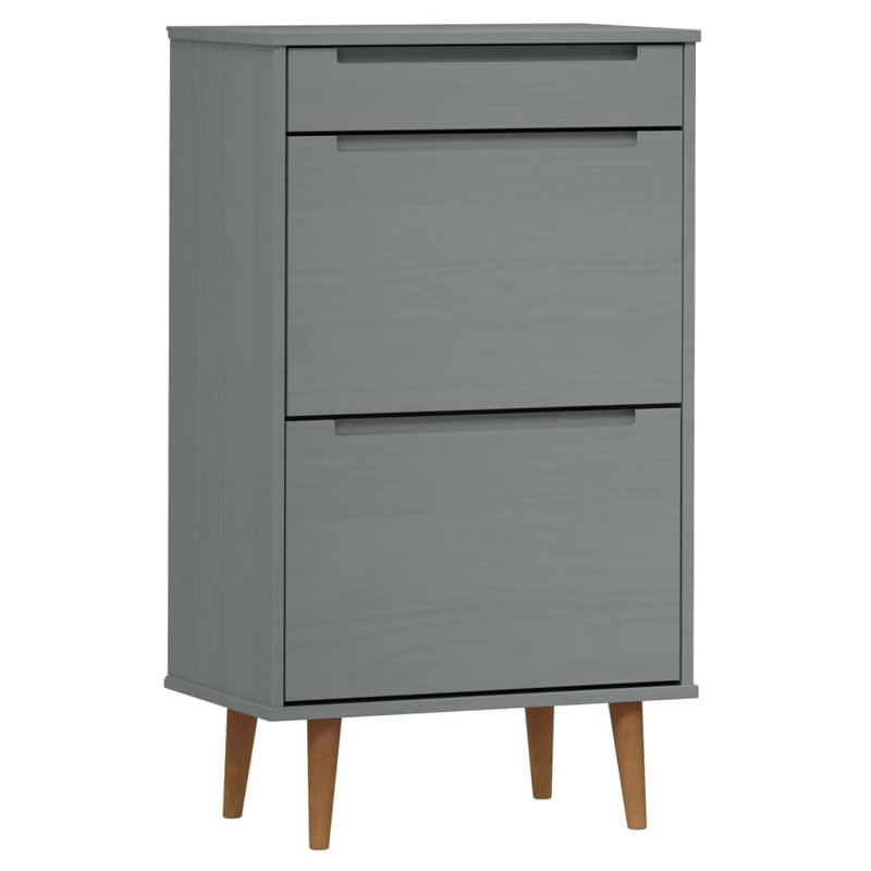 12 Pair Shoe Storage Cabinet, Grey