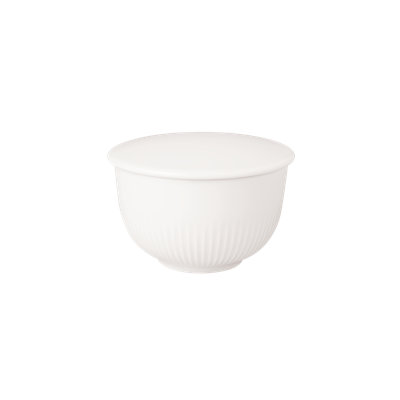 Villeroy & Boch Afina Sugar Bowl with Lid, Premium Porcelain, Made in Germany, Dishwasher and Microwave Safe, 3.5 x 2.25 in, White