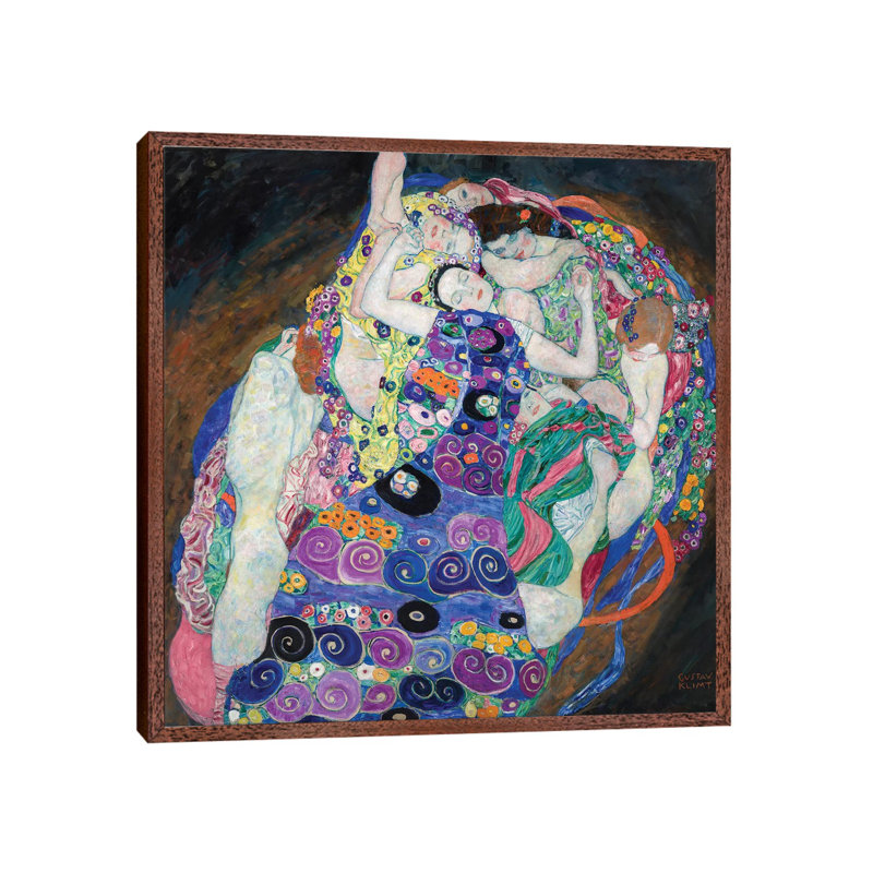 The Virgin, 1913 by Gustav Klimt - Floater Frame Painting on Canvas, 66.04 cm H x 66.04 cm W, Brown