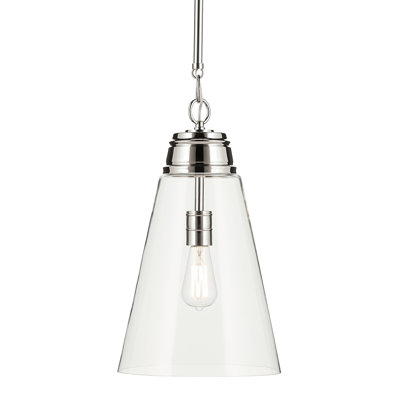 Marsailli 1-Light Medium Pendant with Clear Glass