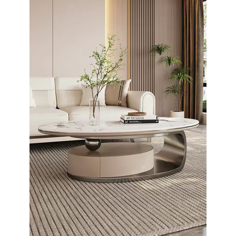 Table basse à piédestal avec rangement