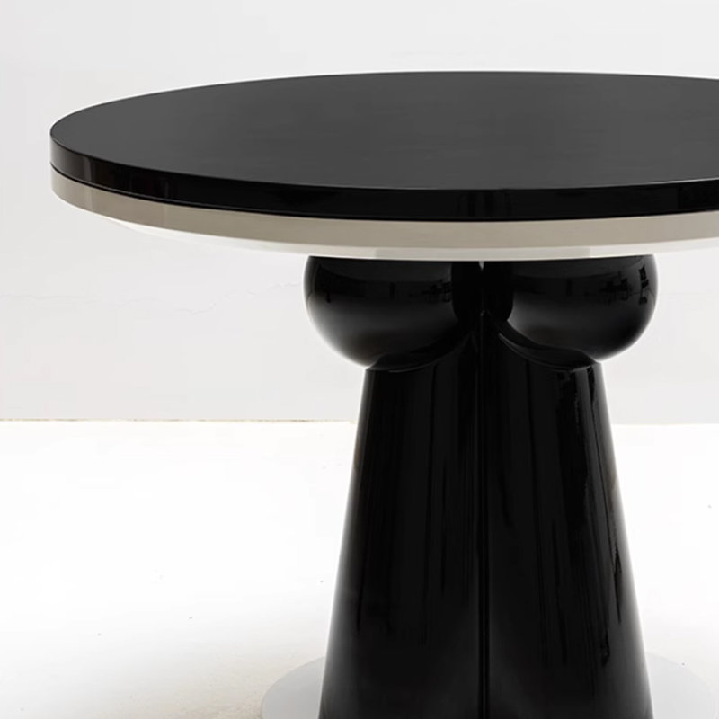 Table ronde créative moderne de luxe avec lumière moderne, H 29,52 po x L 39,37 po x l 39,37 po