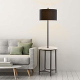 61.5'' Tray Table Floor Lamp with USB and Outlet