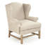 Barnicle Linen Tufted Wingback Chair