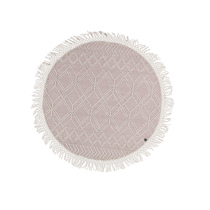 Macrame Geometric Hand Woven Area Rug, Round 140cm