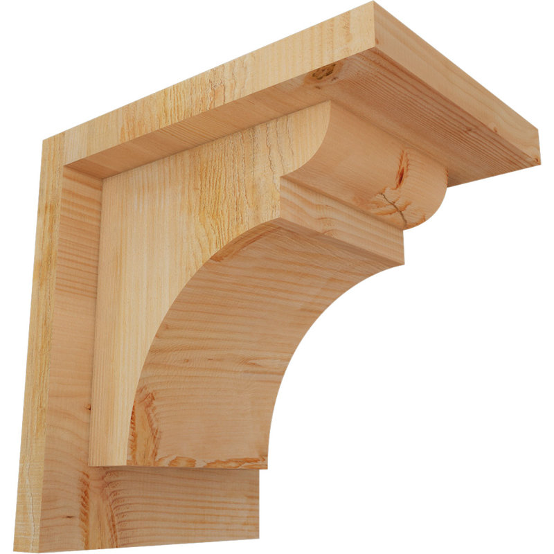 Yorkshire Yorktown avec plaque arrière, H 8 po x l 6 po x P 8 po, Sapin de Douglas, Sciage brut
