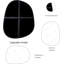 Miroir mural 17,5 "* 22,5", noir