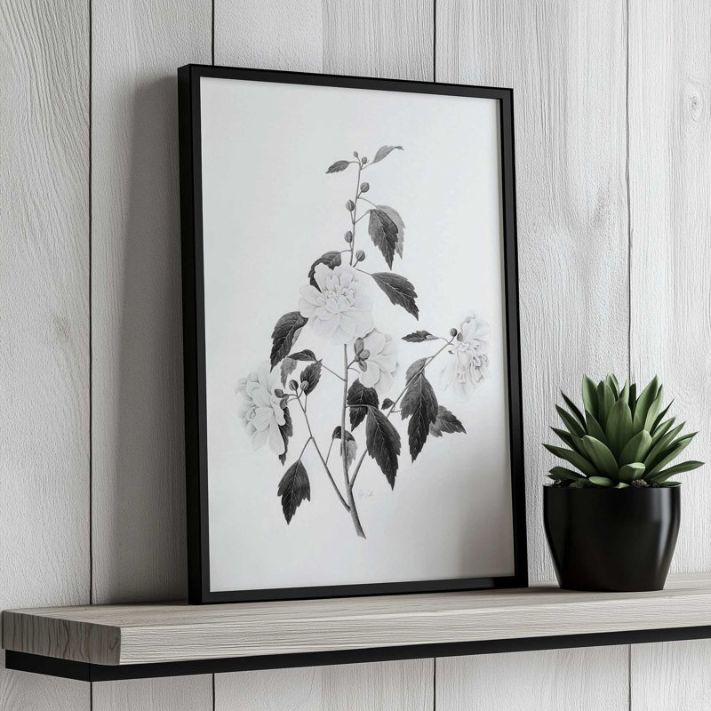 «Botanical III» par Deborah Revell, reproduction d'art, H 30 po x l 20 po, Doré