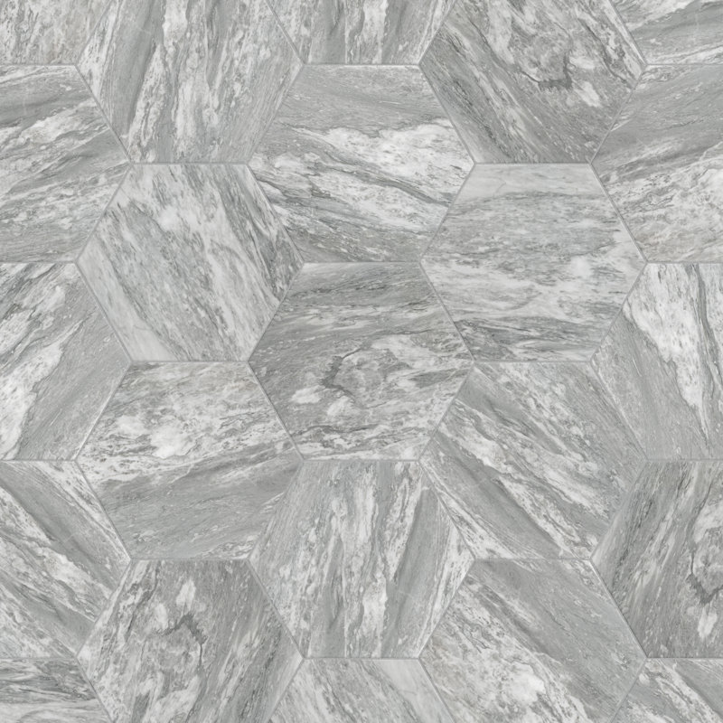 BioTech 11" x 13" Porcelain Marble Look Wall & Floor Tile