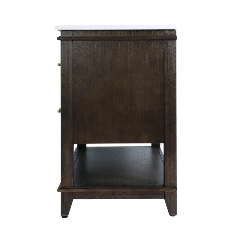 Reece 48 in. W Quartz Top Single Sink Bathroom Vanity