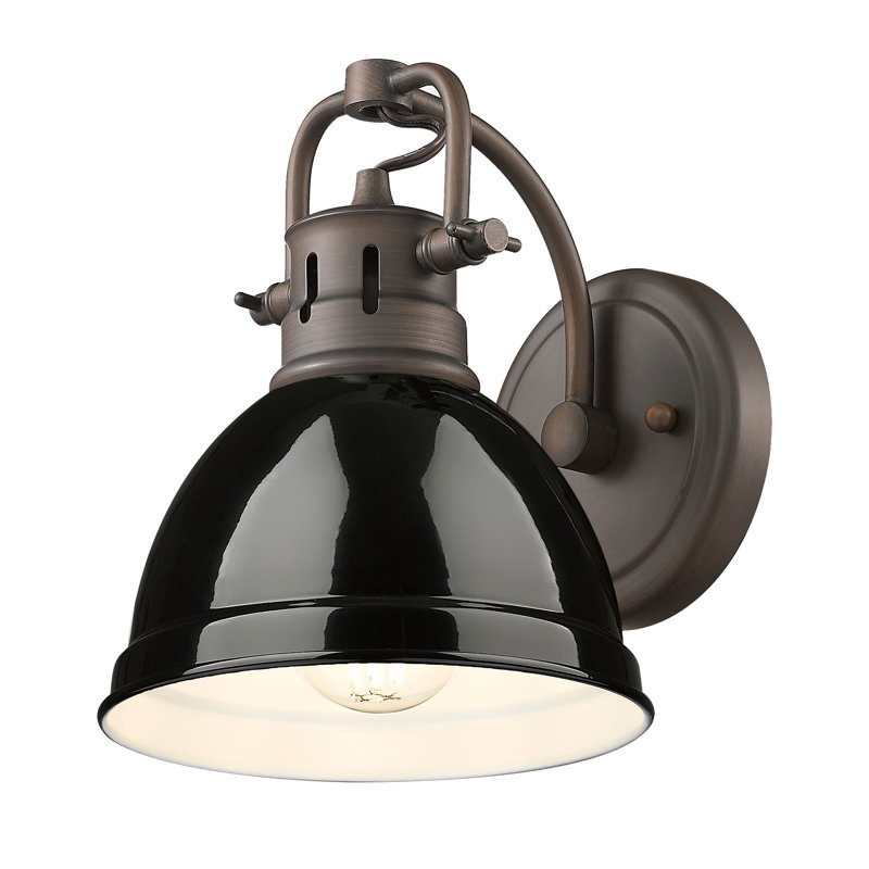 Brianni 1-Light Bath Vanity, Black, Rubbed Bronze