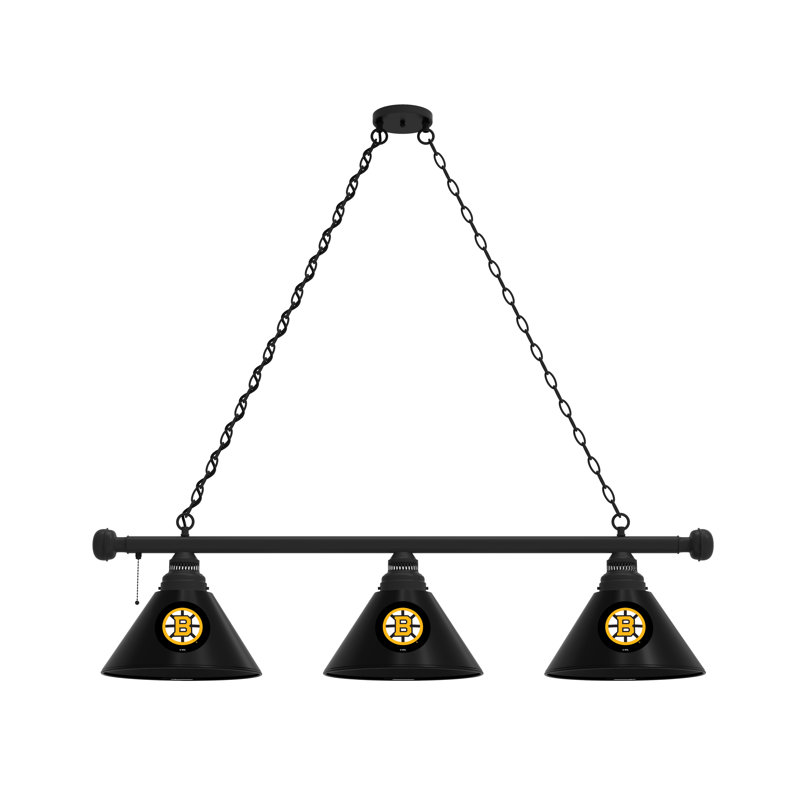 3 - Light Pool Table Lights Pendant, Black, Philadelphia Flyers - Orange