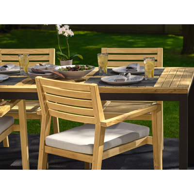 Outdoor Furniture Rhodes 7 Piece Dining Set with 96 in. Table