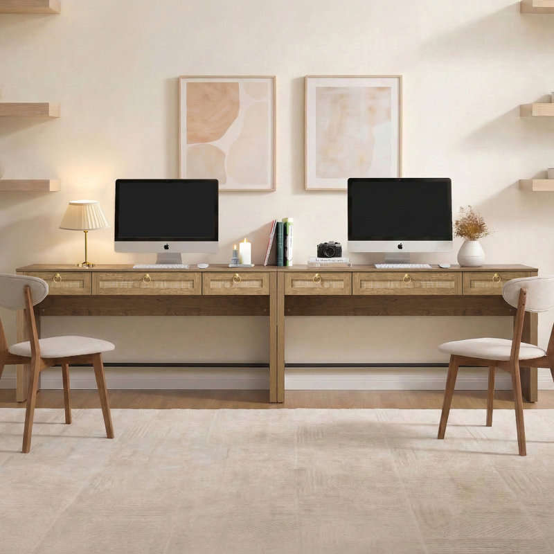 Bureau de rangement à 3 tiroirs Pomodoro Boho, Carbone cerise, 1 pièce